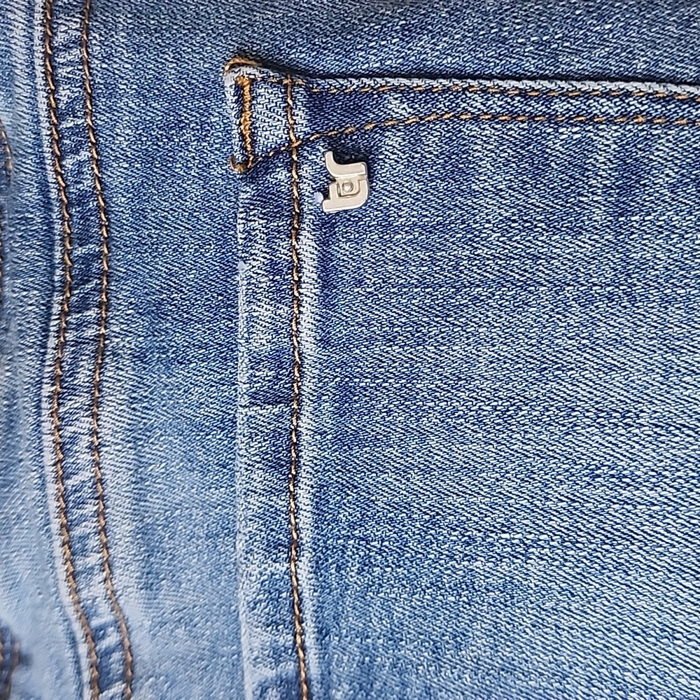 Tricot Womens High Waist Flair Leg Raw Hem Denim Blue Jeans Size Medium - Picture 6 of 13